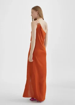 Vestido largo asimétrico