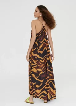 Vestido largo en estampado cebra