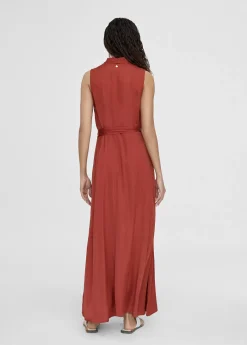 Vestido largo escote pico