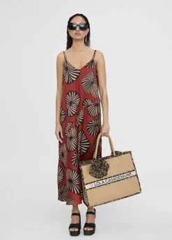 Vestido largo estampado