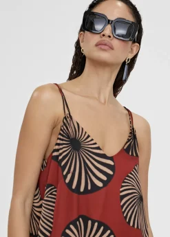 Vestido largo estampado