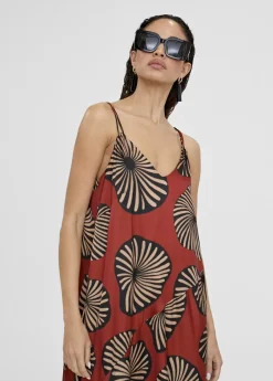 Vestido largo estampado