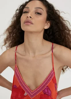 Vestido largo estampado floral