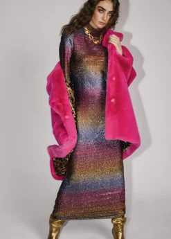 Vestido largo lúrex