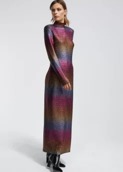 Vestido largo lúrex