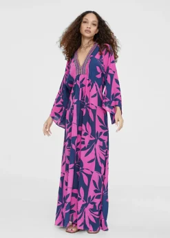 Vestido largo manga japonesa