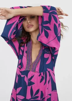 Vestido largo manga japonesa