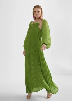 Vestido largo plisado