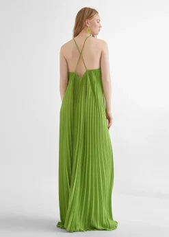 Vestido largo plisado