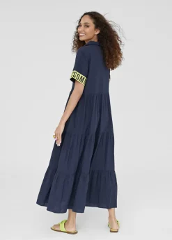 Vestido midi de volantes