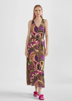 Vestido midi estampado