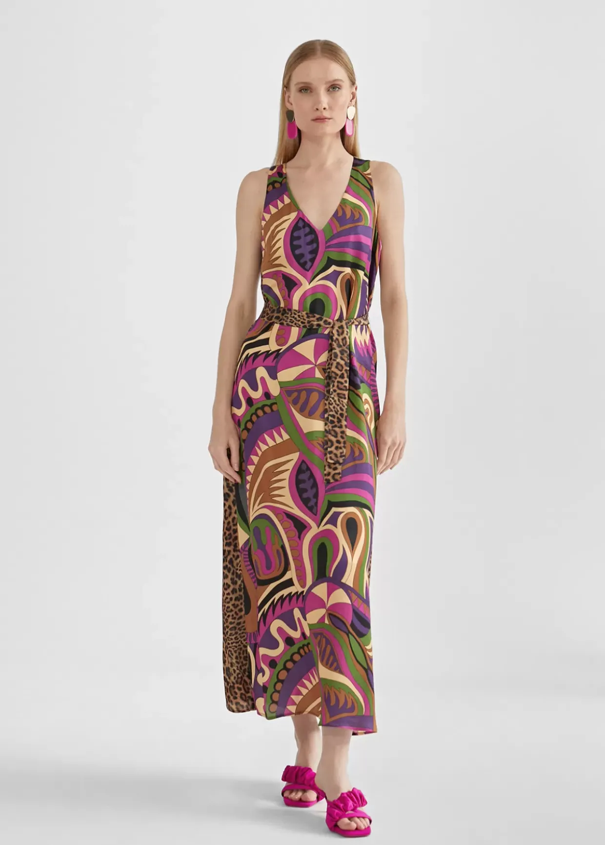 Vestido midi estampado