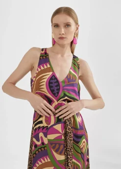 Vestido midi estampado