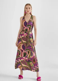 Vestido midi estampado