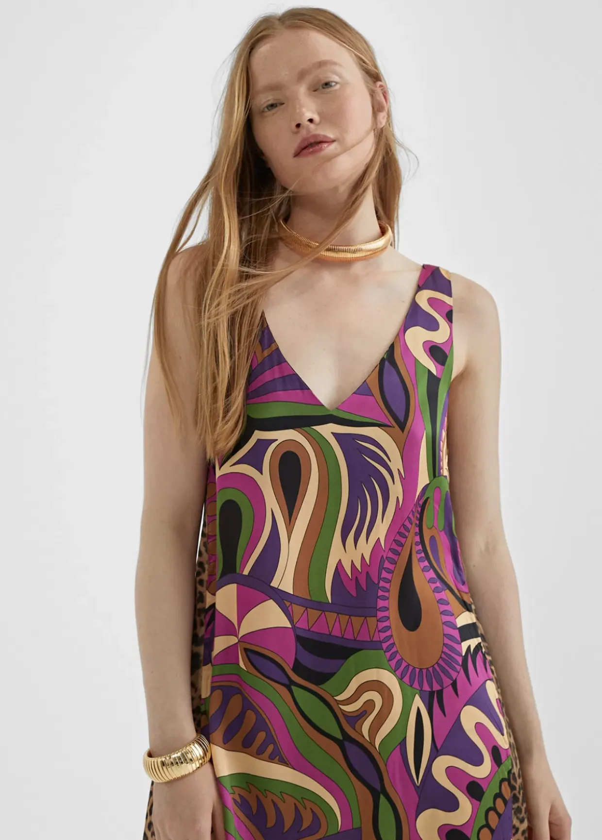 Vestido midi estampado