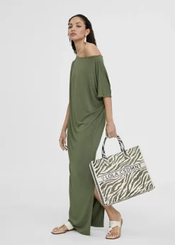 Vestido midi fruncido