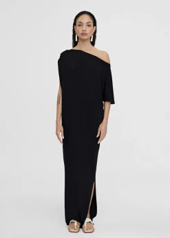 Vestido midi fruncido