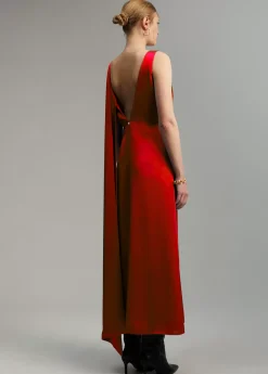 Vestido midi satén