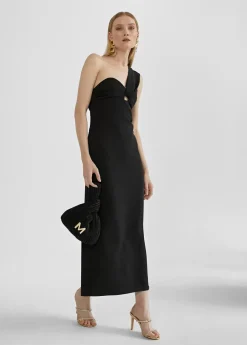 Vestido midi tirante asimétrico