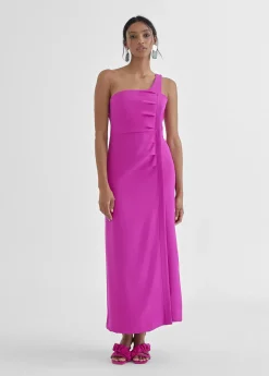 Vestido midi tirante asimétrico