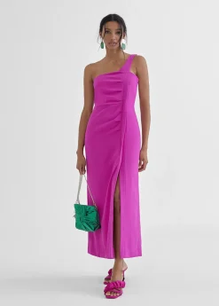 Vestido midi tirante asimétrico