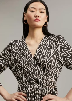 Vestido monograma bicolor