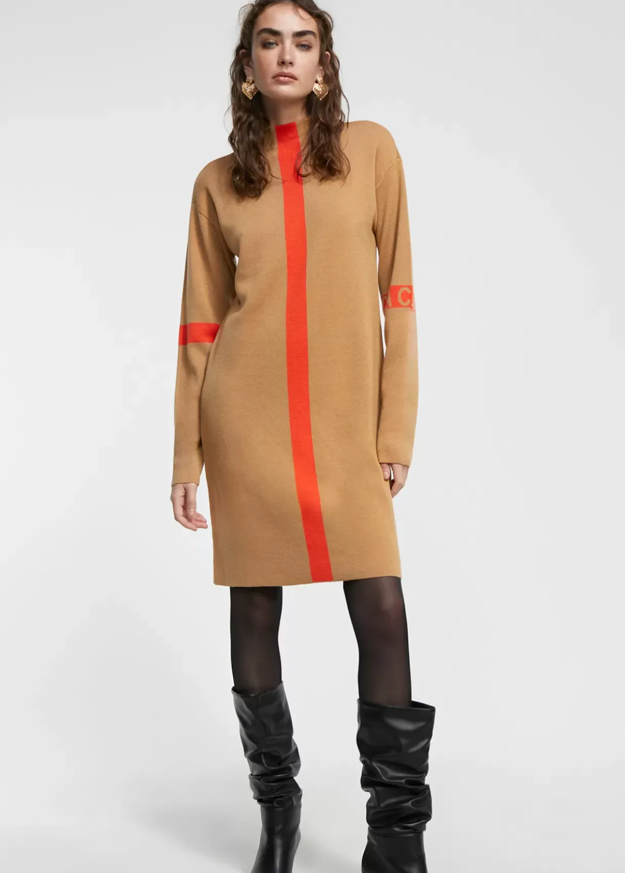 Vestido punto bicolor