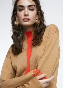 Vestido punto bicolor