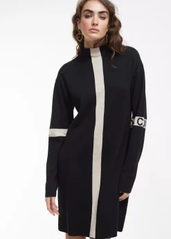 Vestido punto bicolor