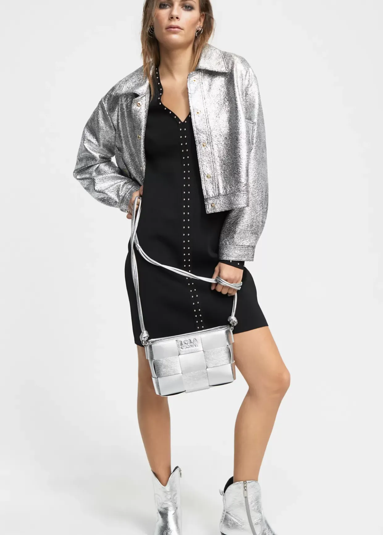 Vestido punto tachas