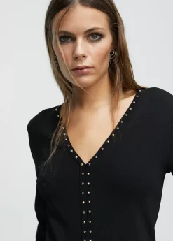 Vestido punto tachas