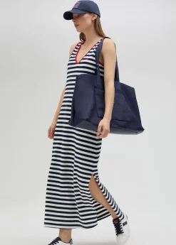 Vestido rayas midi de algodón 100% - Lola Casademunt