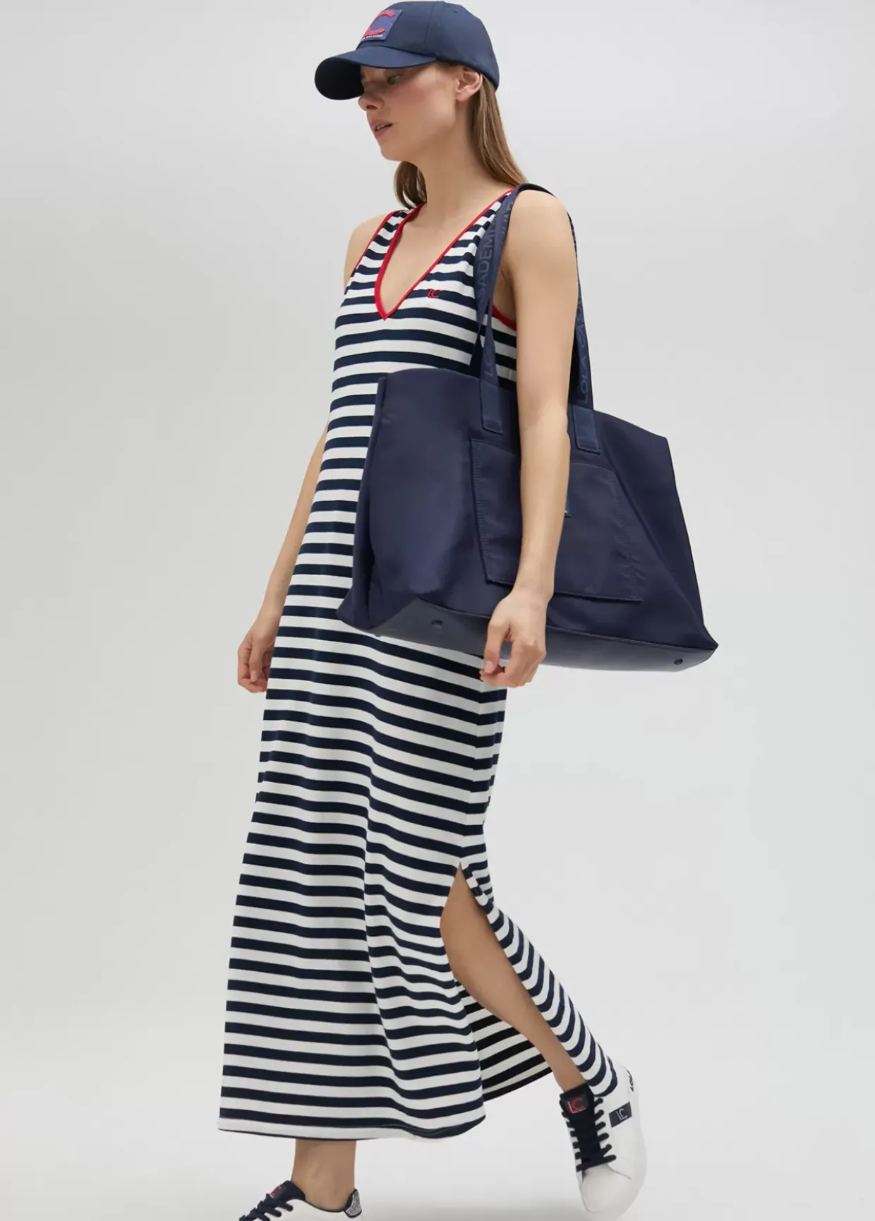 Vestido rayas midi de algodón 100% - Lola Casademunt