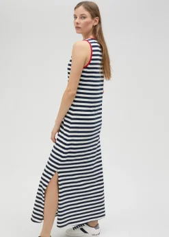 Vestido rayas midi de algodón 100% - Lola Casademunt