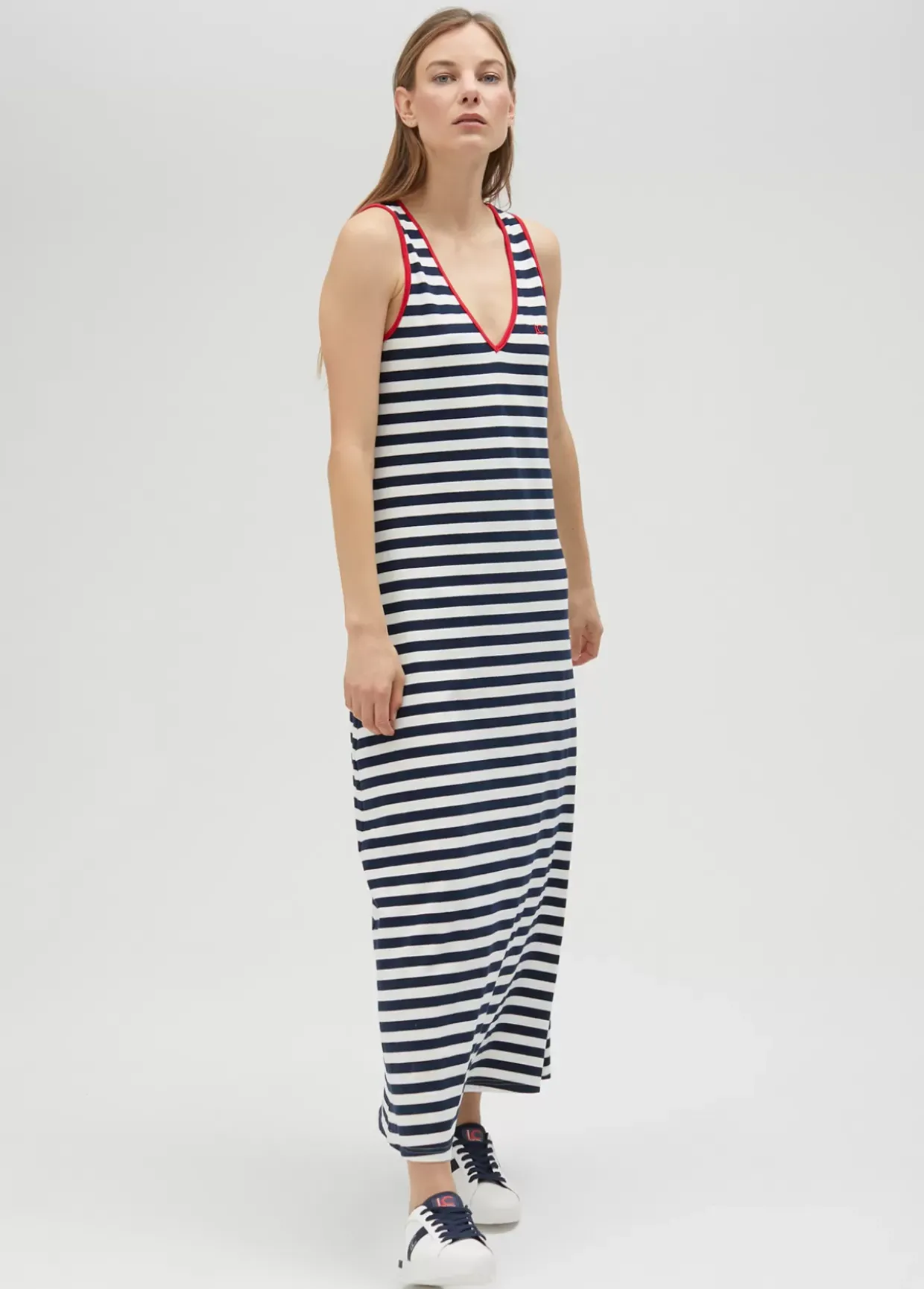 Vestido rayas midi de algodón 100% - Lola Casademunt