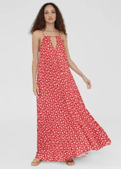 Vestido rojo monograma