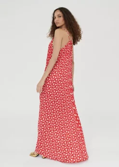 Vestido rojo monograma