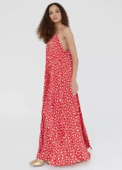 Vestido rojo monograma