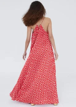 Vestido rojo monograma