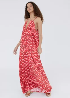 Vestido rojo monograma