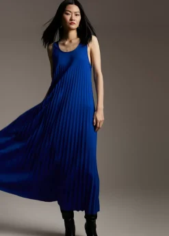 Vestido sin manga plisado