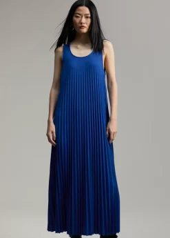 Vestido sin manga plisado