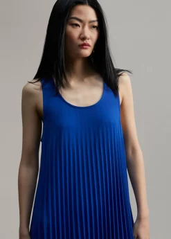 Vestido sin manga plisado