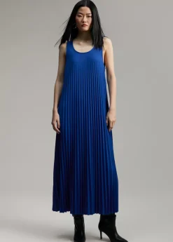 Vestido sin manga plisado