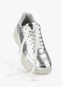 Zapatillas tipo sneakers metalizadas