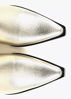 Zueco dorado con punta