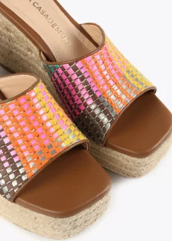 Zueco plataforma multicolor